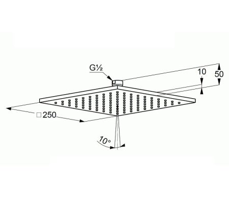 Встраиваемая душевая система со смесителем Kludi Ameo 416400575 хром