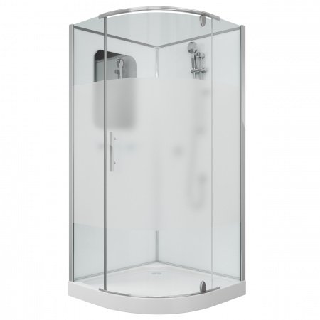 Душевая кабина Grossman GR170 100x100x205 профиль хром, стекло прозрачное/матовое