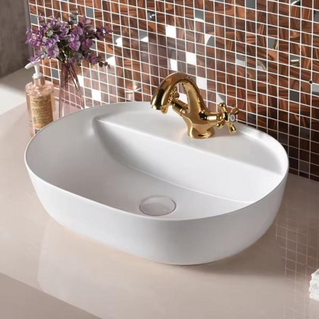 Раковина накладная 50см Point Виктория PN43066WM белый матовый