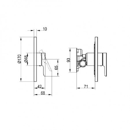 Смеситель для душа Villeroy & Boch O.Novo TVS10435200061 хром