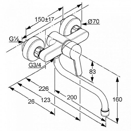 Смеситель для кухни Kludi Logo Neo 379240575 хром