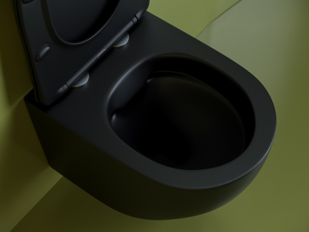 Унитаз подвесной безободковый Ceramica Nova Uno CN11001MB черный матовый