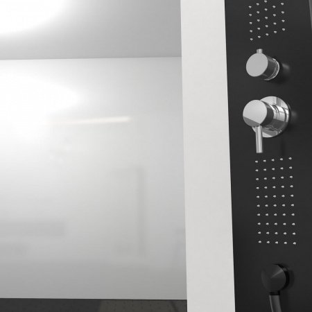 Душевая кабина Black&White G8701 90x90x217 профиль черный матовый, стекло прозрачное