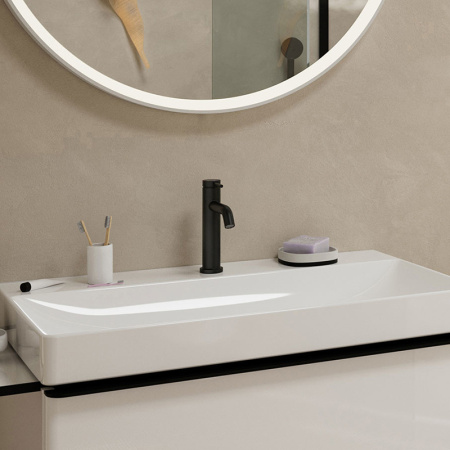 Смеситель для раковины Hansgrohe Tecturis S 73311670 черный матовый