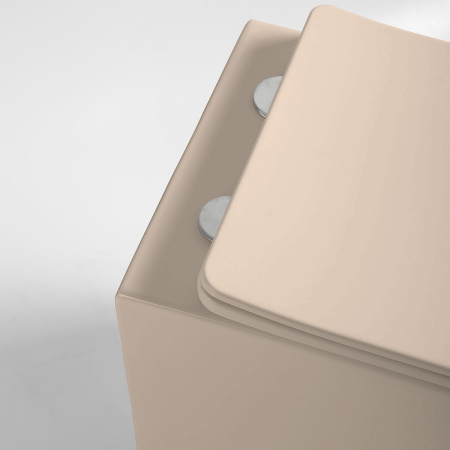 Унитаз подвесной безободковый Vincea Piatti VT1-11SMC капучино матовый, с сиденьем микролифт