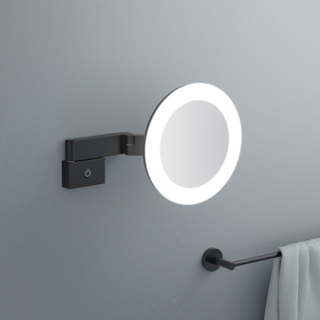 Косметическое зеркало с подсветкой Timo Petruma 15276/03 черный матовый