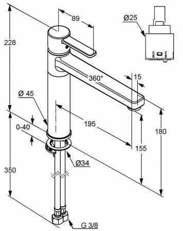 Смеситель для кухни Kludi Zenta 389739175 хром/белый