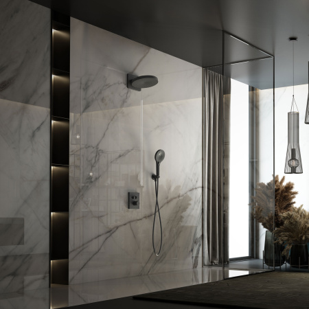 Душевой комплект Vincea Inspire VSFW-3I21T1MB встраиваемый, термостатический, 2 режима, черный