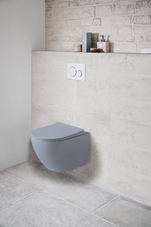 Унитаз подвесной безободковый Vincea Globo VT1-14SMO океан матовый, с сиденьем микролифт