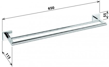 Держатель для полотенец Bemeta Beta 132204052 Хром