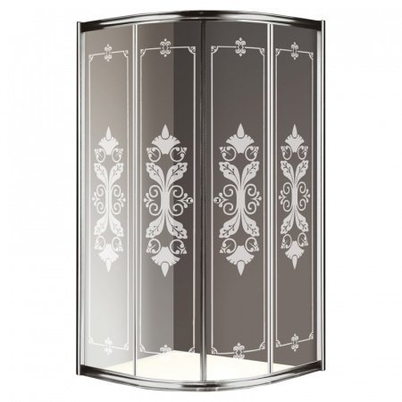 Душевой уголок Cezares Giubileo R2 100x100 профиль Хром стекло прозрачное