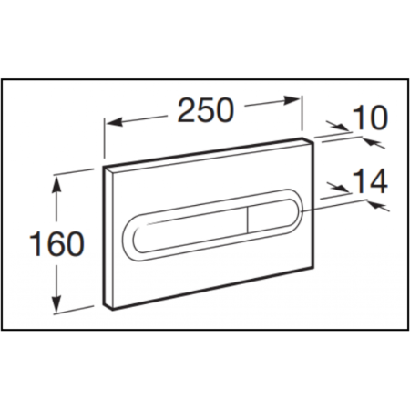 Кнопка смыва для унитазов Roca PL1 890095001 хром