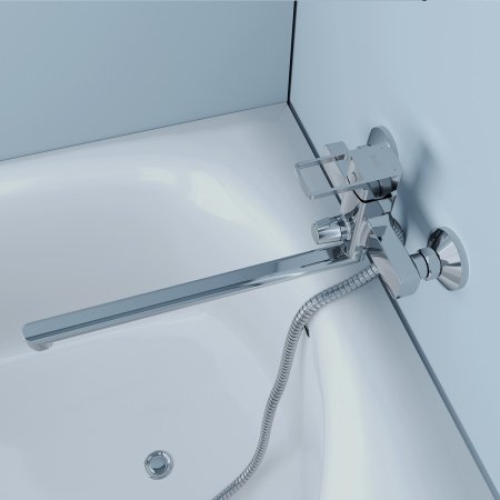 Смеситель для ванны с душем IDDIS Bild BILSB00i10WA хром глянцевый