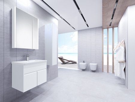 Тумба под раковину Roca Up 80 подвесная ZRU9303012 Белый глянец