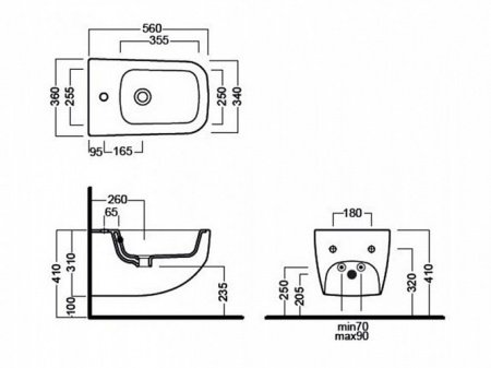 Биде подвесное Hatria Next Y1F2