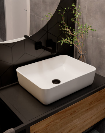 Смеситель для раковины AQUAme Monza AQM6315MB черный матовый