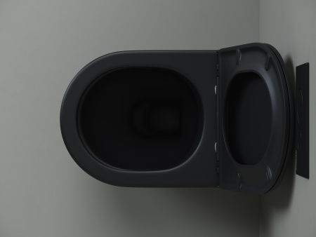 Унитаз приставной Ceramica Nova Metropol CN4004MB черный матовый