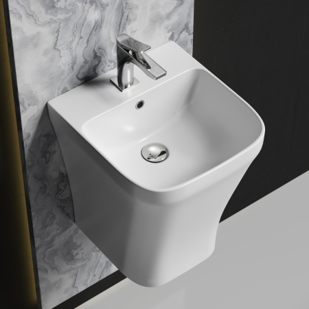 Раковина подвесная моноблок 36см Ceramica Nova Dion CN6067 белый