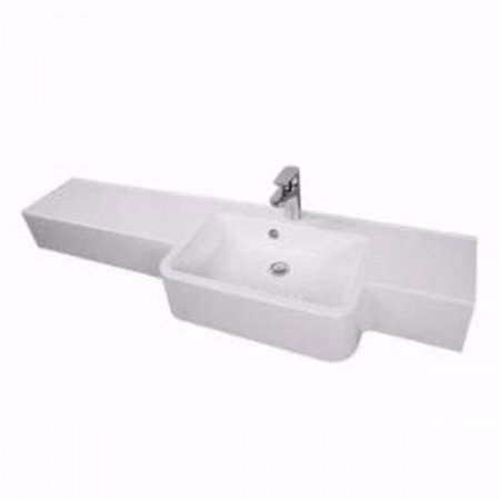 Раковина полувстраиваемая 130см Акватон Hotel 1A709831PI01L белый