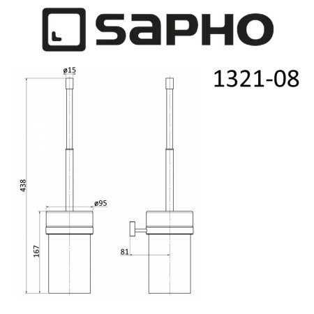 Ершик Sapho OLYMP 1321-08 хром