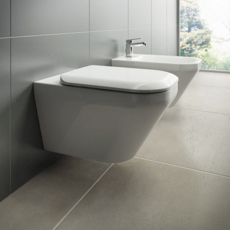 Унитаз подвесной безободковый Ideal Standard TONIC II AquaBlade® K316701 с сиденьем микролифт