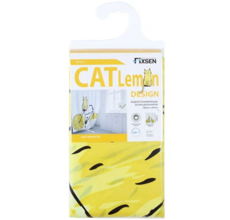 Штора для ванной Fixsen Cat, FX-2515