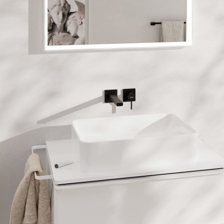 Смеситель для раковины Hansgrohe Tecturis E 73051670 черный матовый