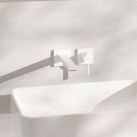 Смеситель для раковины Hansgrohe Tecturis E 73051700 белый матовый