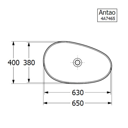 Раковина накладная 65см Villeroy & Boch Antao 4A7465R1 белый с покрытием CeramicPlus