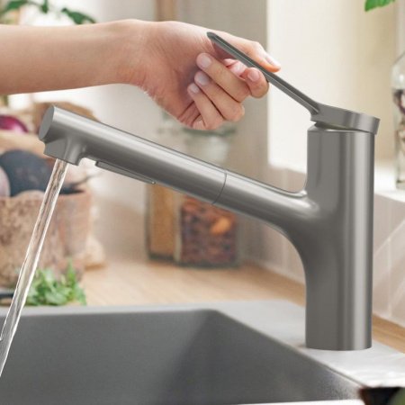 Смеситель для кухни Hansgrohe Zesis M33 74803800 нержавеющая сталь