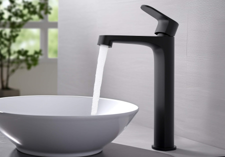 Смеситель для раковины Aquatek Оберон AQ1204MB черный матовый