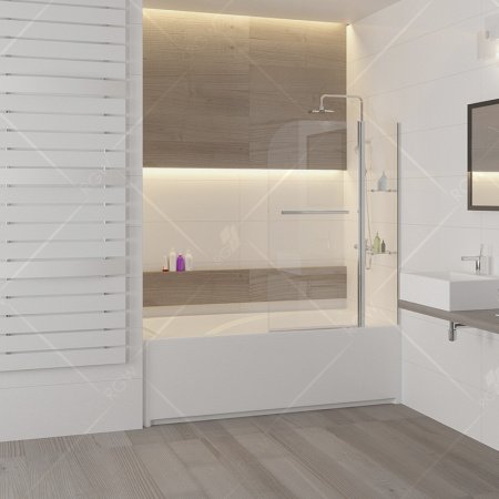 Шторка на ванну RGW Screens SC-08 100x150 профиль Хром стекло прозрачное