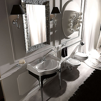 Раковина подвесная на 3 отверстия 73см Kerasan Retro 104701*3 белый