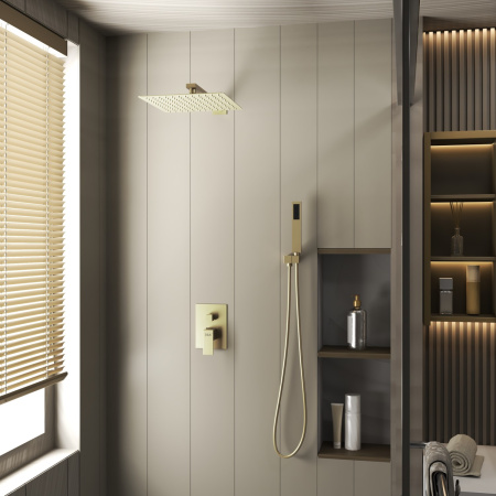 Душевая система встраиваемая D&K Bayern.Liszt DA1515707A04, матовое золото