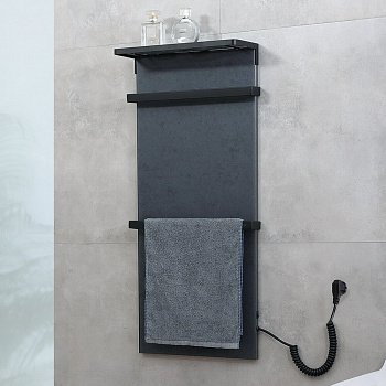Полотенцесушитель электрический Black&White N-388GM 89.9х40 черный матовый