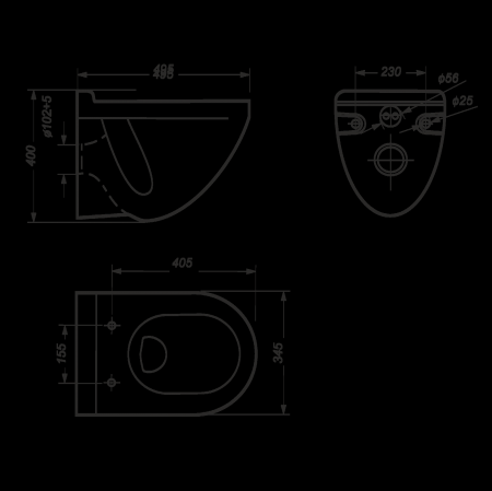 Унитаз подвесной Sanita Luxe Attica DM ATCSLWH0104 белый с сиденьем микролифт