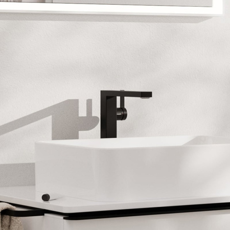 Смеситель для раковины Hansgrohe Tecturis E 73070670 черный матовый