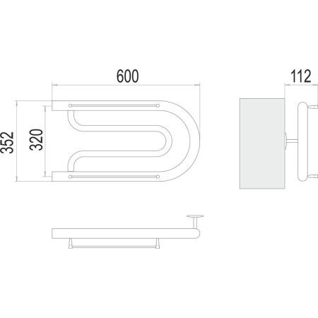 Полотенцесушитель водяной Terminus Фокстрот (1") 32х60