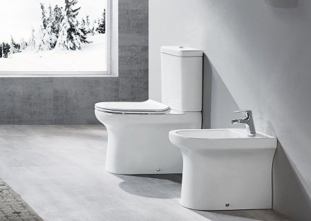 Унитаз-компакт Creo Ceramique Archi AR1002R+RE1001T(UF3010)+AR1003 белый