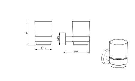 Стакан для ванной Aquatek Вега AQ4004CR хром