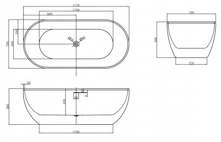 Акриловая ванна ABBER AB9241