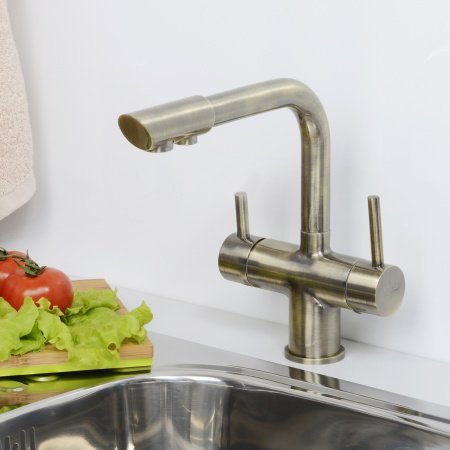 Смеситель для кухни WasserKraft A8037 светлая бронза