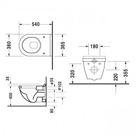Унитаз Duravit Starck 3 2200090000 без сиденья