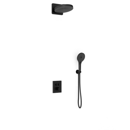 Душевой комплект Vincea Inspire VSFW-3I21T1MB встраиваемый, термостатический, 2 режима, черный