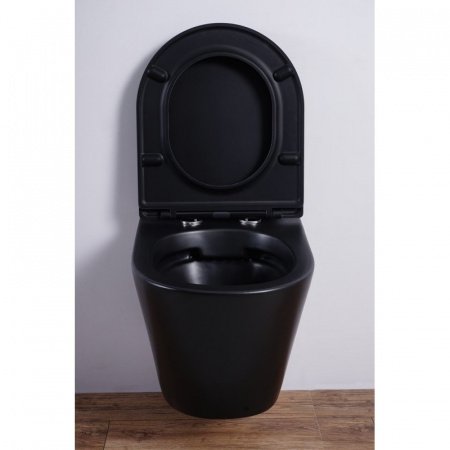 Унитаз подвесной Esbano CLAVEL черный матовый, с сиденьем микролифт