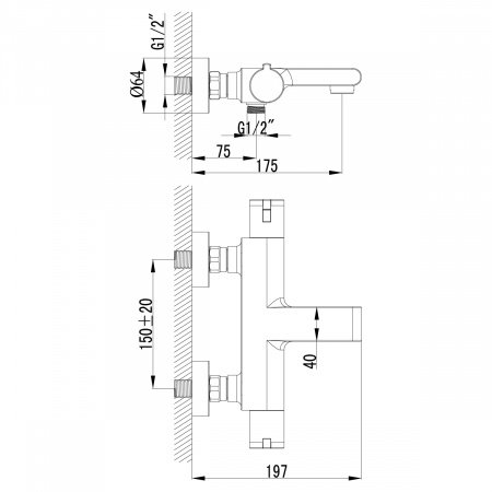 Термостат для ванны с душем Lemark Yeti LM7832C хром