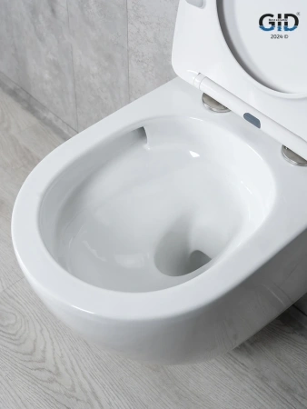 Унитаз подвесной безободковый GID Tr2122TF белый с сиденьем микролифт
