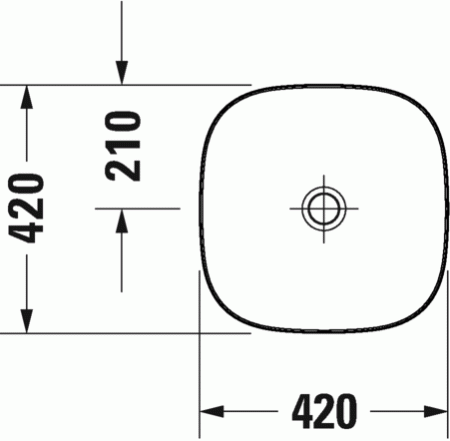 Раковина накладная 42см Duravit Zencha 2373420079 белый