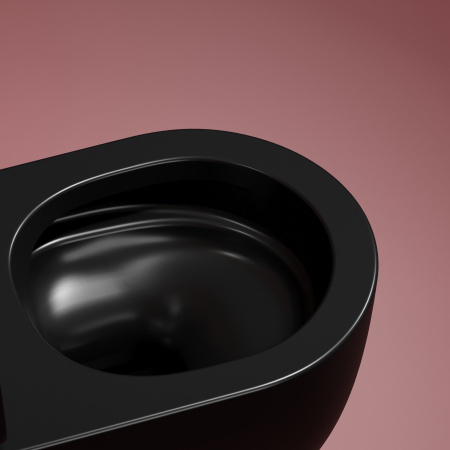 Унитаз подвесной безободковый Ceramica Nova Modena Rimless CN6063MB черный матовый