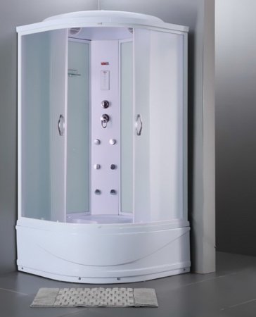 Душевая кабина Timo Eco TE-0790 90x90x215 профиль белый, стекло рифленое